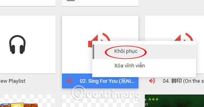 khoi phuc file Google Drive