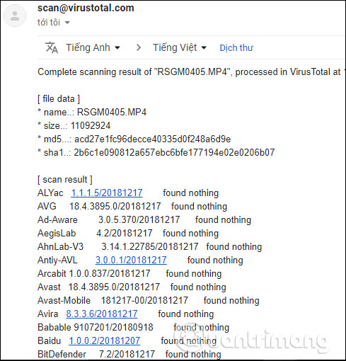 VirusTotal quet virus tren Gmail 1
