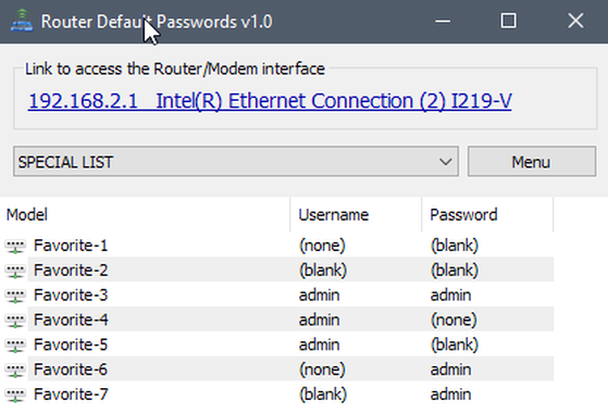 router default hfoi