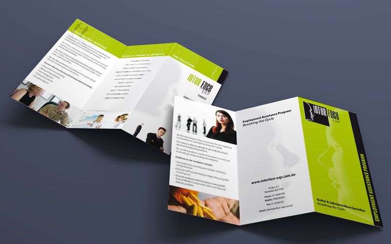 DL folded brochure leaflet flyer A4